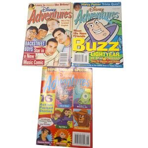 Disney Adventures Vintage Magazine 1999 2000 2002 Lot Of 3 Double Comic Edition